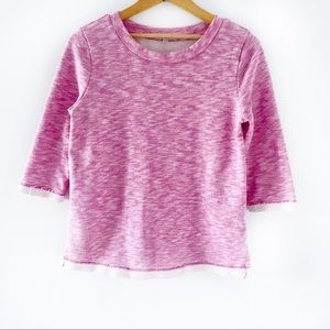 GAP 3/4 Sleeve Crewneck Purple Sweatshirt/Pullover